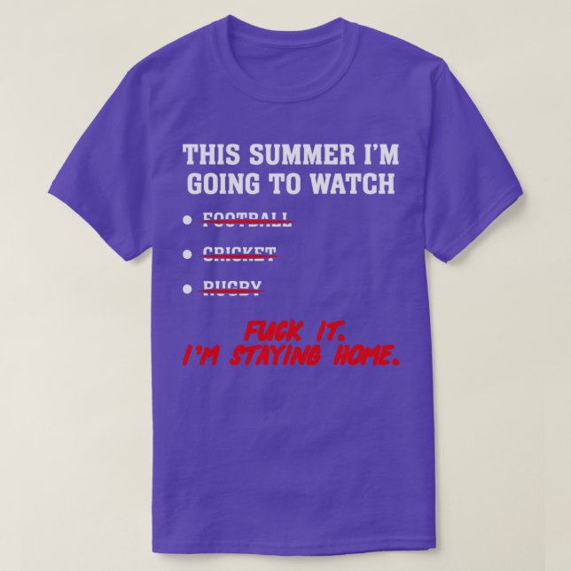 Diesen Sommer werde ich Sport sehen T-Shirt (Design vorne)