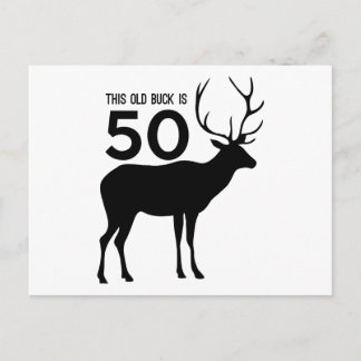 Dieser alte Buck ist 50 Postkarte