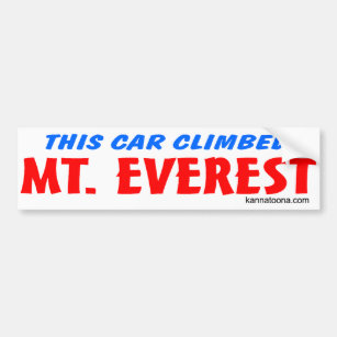 Dieser Auto gekletterte Everest Autoaufkleber