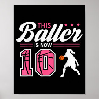 Dieser Baller ist 10 Jahre alt Basball 10. Geburts Poster