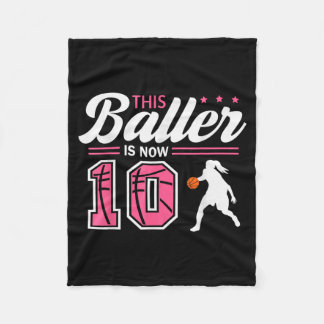 Dieser Baller ist 10 Jahre alt Baseball 10. Geburt Fleecedecke