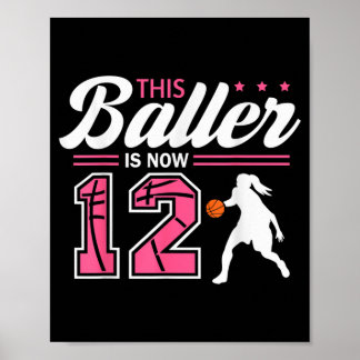 Dieser Baller ist 12 Jahre alt Basball 12. Geburts Poster