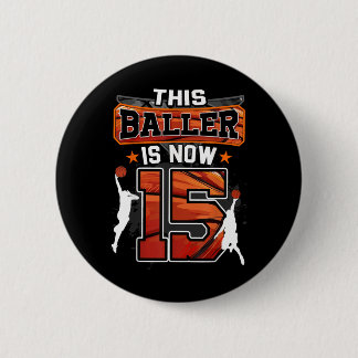Dieser Baller Ist 15 Basball Kinder Jungen 15. Geb Button