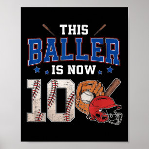 Dieser Baller ist jetzt 10 Jahre alt Baseball 10. Poster