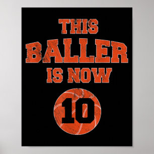 Dieser Baller ist jetzt 10 - Kinder 10. Geburtstag Poster