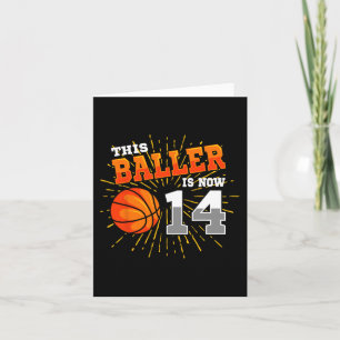 Dieser Baller ist jetzt 14 Basketball 14. Geburtst Karte