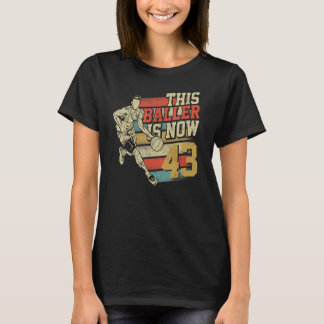 Dieser Baller ist jetzt 43 niedliche 43. Geburtsta T-Shirt
