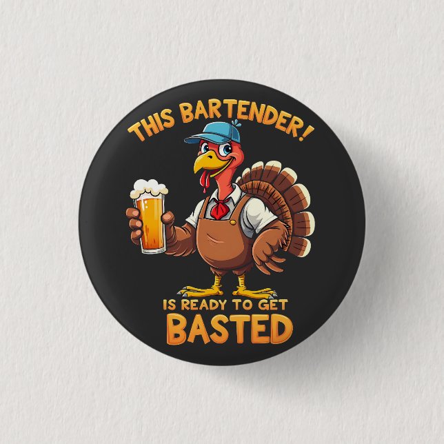 Dieser Barkeeper ist bereit, sich zu blamieren Button (Vorderseite)