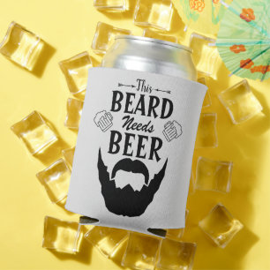 Dieser Bart braucht Bier Lustiges Geschenk für ihn Dosenkühler