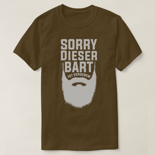 Dieser Bart wird mit Hipster als lustiger Bart gen T-Shirt (Design vorne)