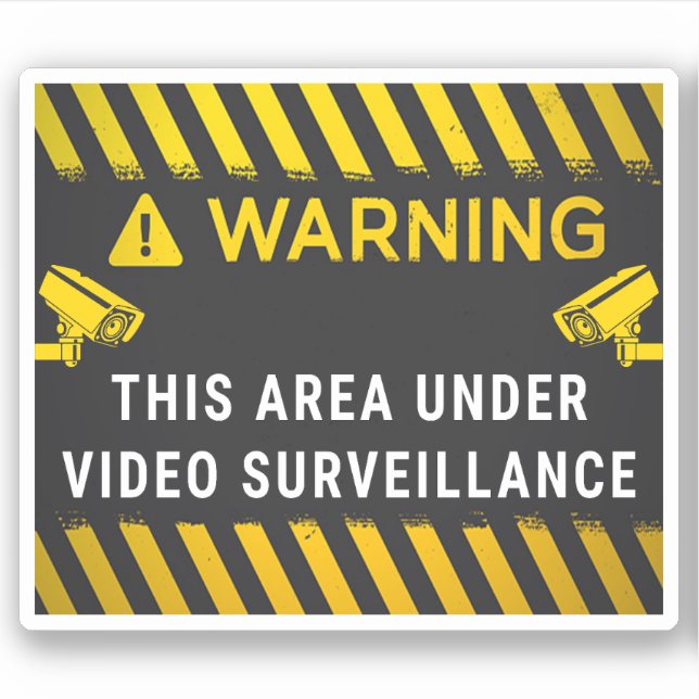 Dieser Bereich wird von Videoüberwachung überwacht Aufkleber (Vorderseite)