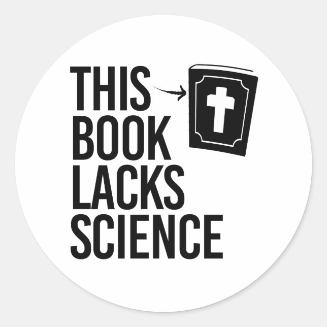 Dieser Bibel fehlt es an Wissenschaft Runder Aufkleber (Vorderseite)