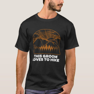 Dieser Bräutigam liebt es, Junggesellen Wandergrup T-Shirt