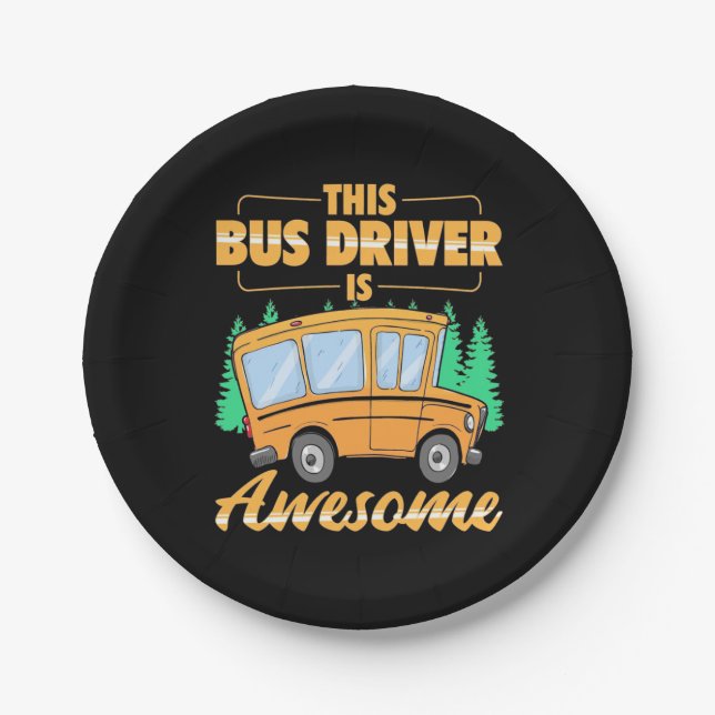 Dieser Busfahrer ist Phantastisch Pappteller (Vorderseite)