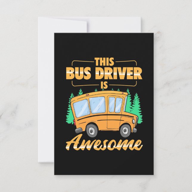 Dieser Busfahrer ist Phantastisch RSVP Karte (Vorderseite)