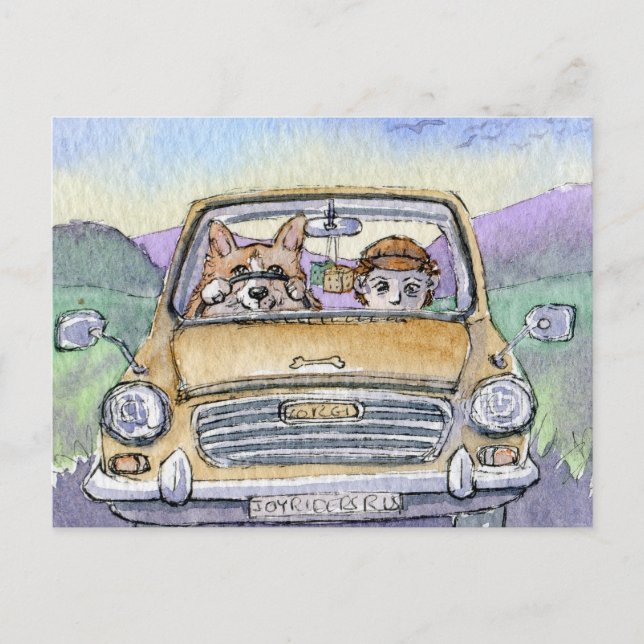 Dieser Corgi-Hund hat sich zu Hause genommen... Postkarte (Vorderseite)