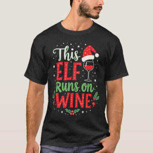 Dieser Elf läuft auf Wein Frauen Männer Lustiger W T-Shirt