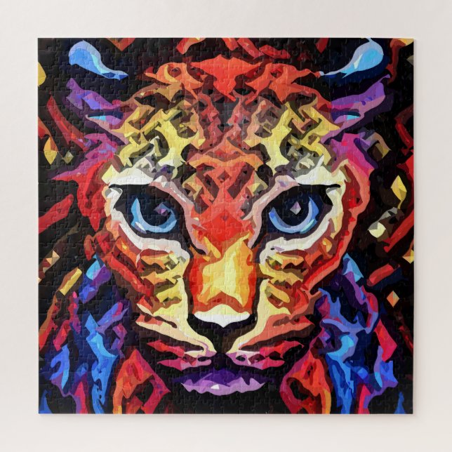 Dieser farbenfrohe Leopard-Look (Vertikal)