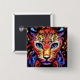 Dieser farbenfrohe Leopard-Look Button