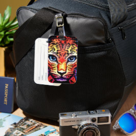 Dieser farbenfrohe Leopard-Look Gepäckanhänger