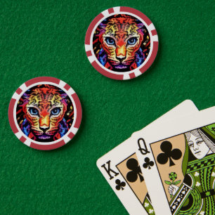 Dieser farbenfrohe Leopard-Look Pokerchips