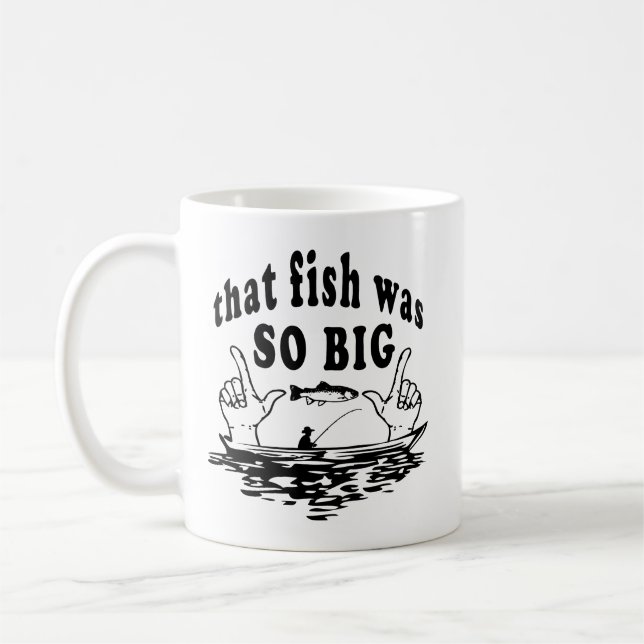 Dieser Fisch war so groß Kaffeetasse (Links)