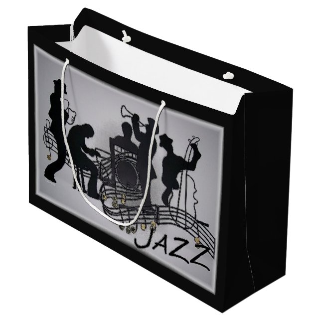 Dieser ganzer Jazz Große Geschenktüte (Vorderseite Schrägansicht)