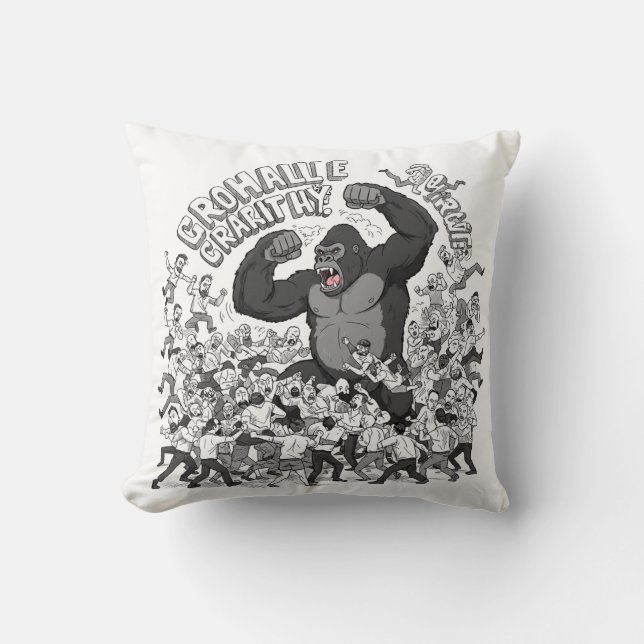 Dieser Gorilla bekommt mich. Jeden Tag. Kissen (Vorderseite)