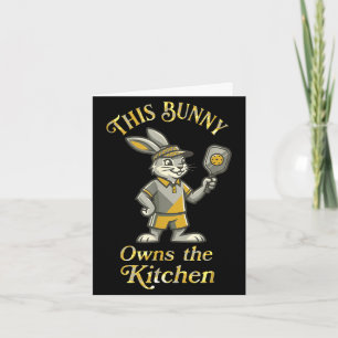 Dieser Hase besitzt die Küche lustiger Pickleball- Karte