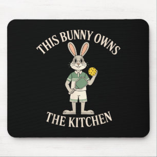 Dieser Hase besitzt die Küchenkaninchen Humor Pick Mousepad