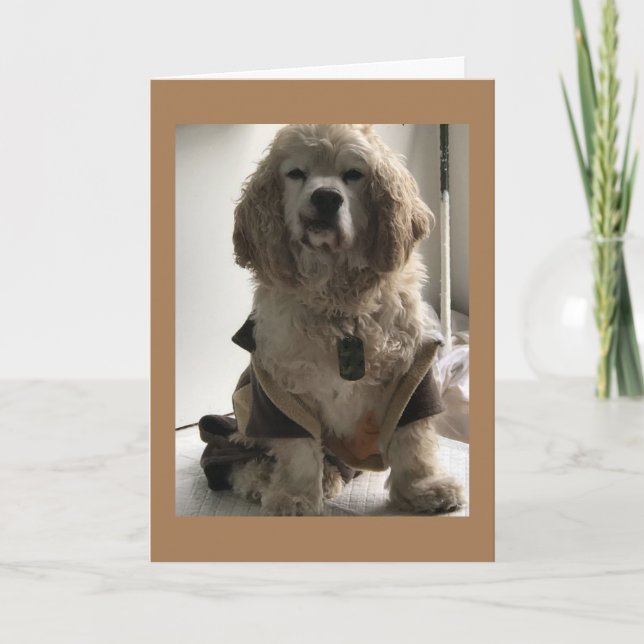 DIESER HUND IST BEREIT ZU SAGEN "GLÜCKLICHER GEBUR KARTE (Vorderseite)