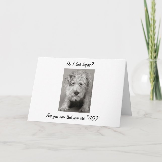 DIESER HUND WIRD ANGEZEIGT, DASS SIE "40" EINSTELL KARTE (Vorderseite)