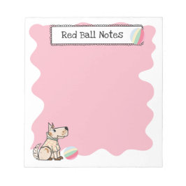 Dieser Hundshund Ball Red Notepad Notizblock