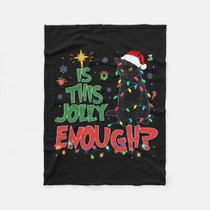 Dieser Jolly genug Black Cat Frohe Weihnachtsbaum  Fleecedecke