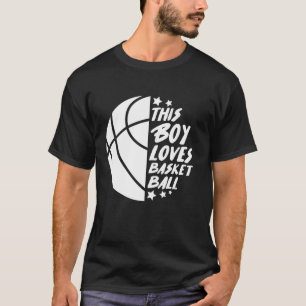 Dieser Junge Lieben Basket Ball Sport Funny Basket T-Shirt