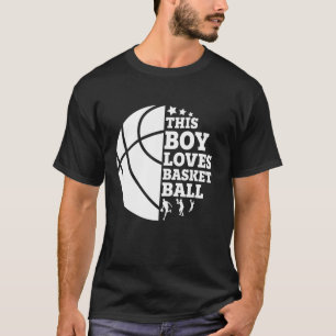 Dieser Junge Lieben Basketball Ball Sport Basketba T-Shirt