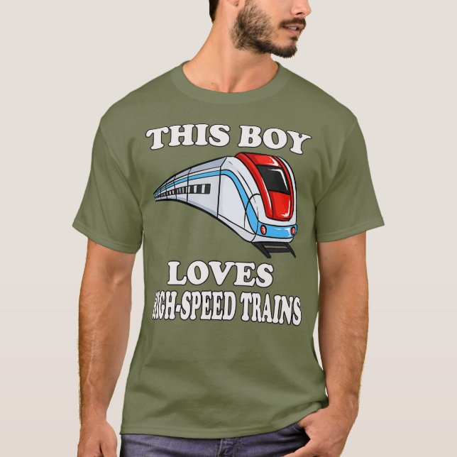 Dieser Junge Lieben Speed Trains Kleinkind Train T-Shirt (Vorderseite)