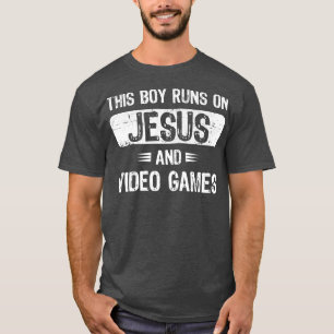 Dieser Junge spielt auf Jesus und Videospielen für T-Shirt