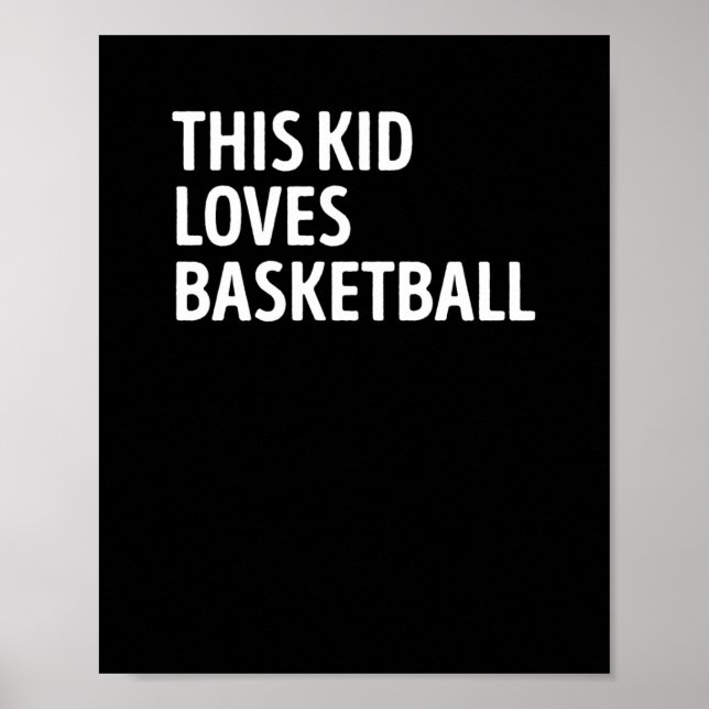 Dieser Kid Lieben Basketball Player Poster (Vorne)
