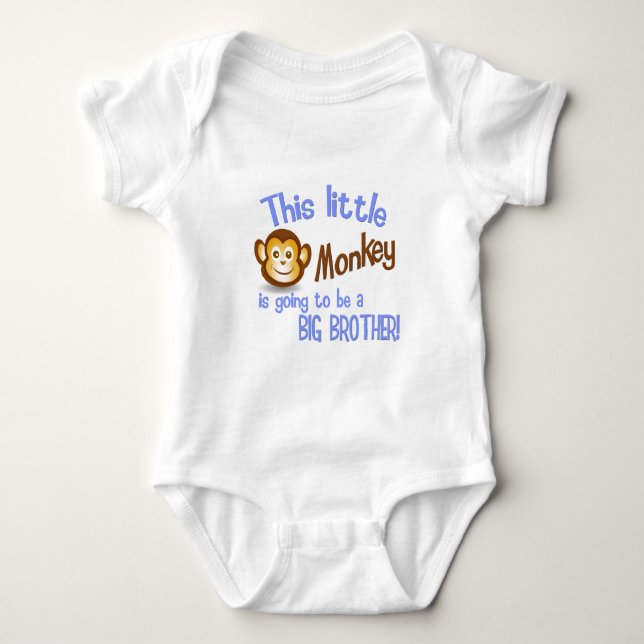 Dieser kleine Affe wird ein großer BRUDER sein! Baby Strampler (Vorderseite)