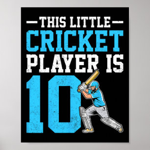 Dieser kleine Cricketspieler ist 10 Jahre alt 10. Poster
