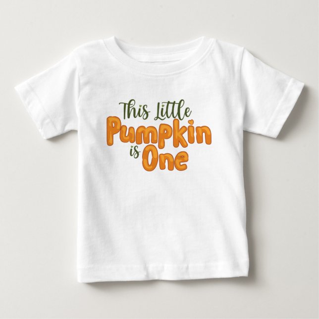 Dieser kleine Kürbis ist eins Baby T-shirt (Vorderseite)
