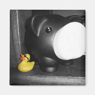 "Dieser kleine Piggy" Gummienten-Magnet Magnet