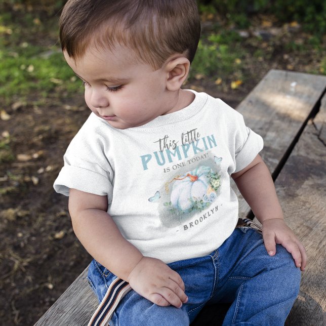 Dieser kleine Pumpkin Birthday Baby Blue T - Shirt (Von Creator hochgeladen)