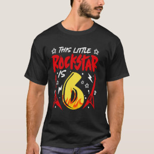 Dieser kleine Rockstar ist 6 Kinder Gitarre 6. Geb T-Shirt