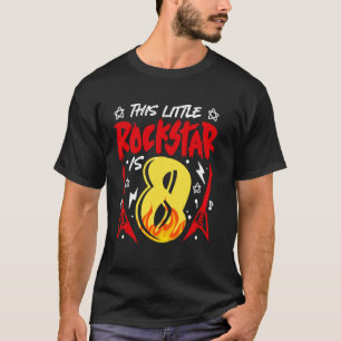 Dieser kleine Rockstar ist 8 Kinder Gitarre 8. Geb T-Shirt