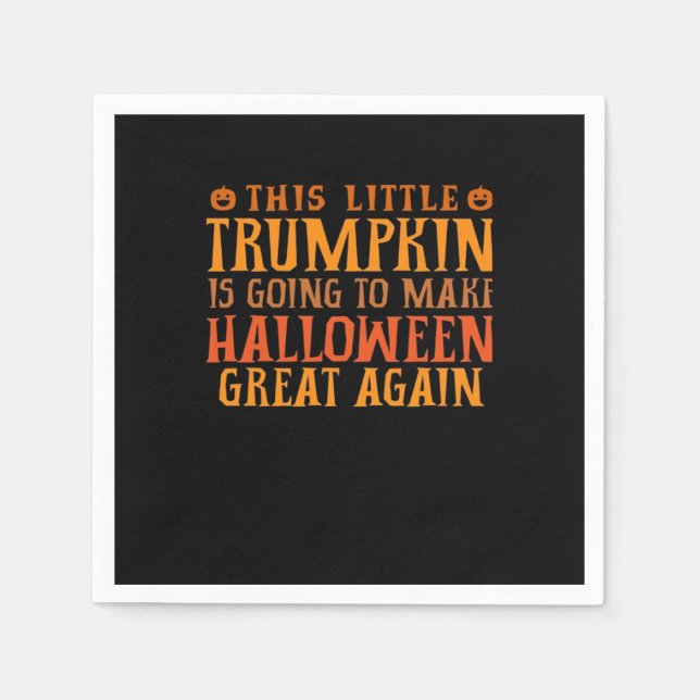 Dieser kleine Trumpkin wird Halloween GR Serviette (Vorderseite)
