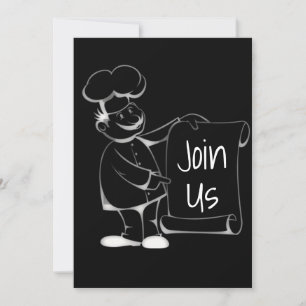 DIESER KOCH SAGT "JOIN US" BIRTHDAY PARTY EINLADUNG