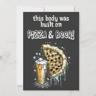 Dieser Körper baut auf Pizza und Bierspass auf Einladung