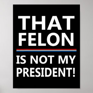 Dieser Kriminelle ist nicht mein Präsident Anti-tr Poster